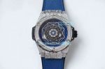 Swiss Replica Hublot Big Bang Sang Bleu Diamond 45MM HB Factory Hublot Watch Blue